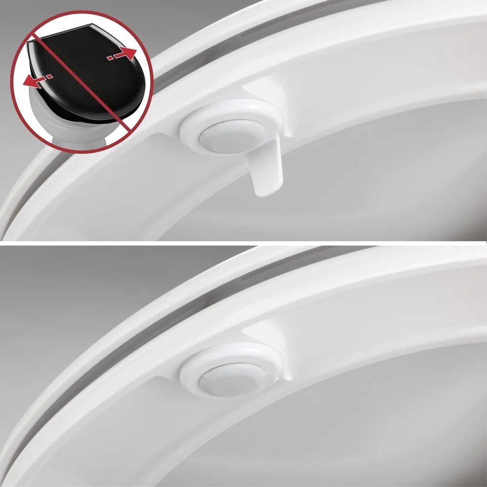Sedile WC con chiusura Easy-Close (automatica) 37 x 44,5 cm Rieti – Wenko