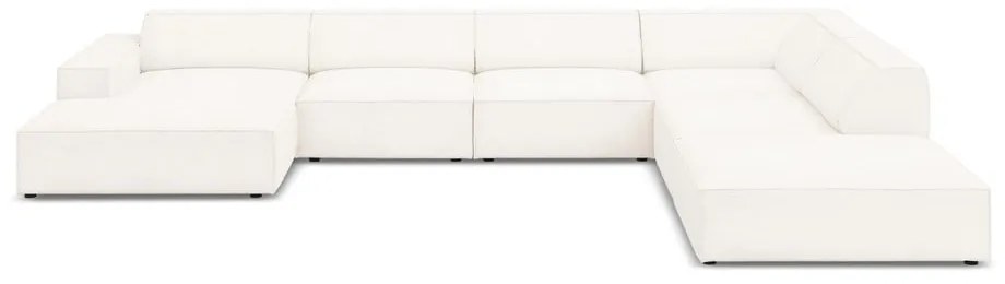 Divano angolare beige in tessuto bouclé (angolo destro) Jodie - Micadoni Home