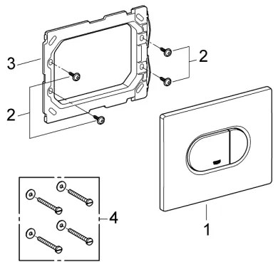 GROHE 38858SH0 - Pulsante di scarico ARENA COSMOPOLITAN 156 × 197 mm bianco