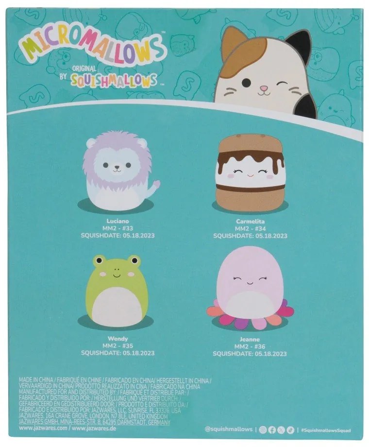 Set di peluche 4 pz Micromallows 4Pack – SQUISHMALLOWS