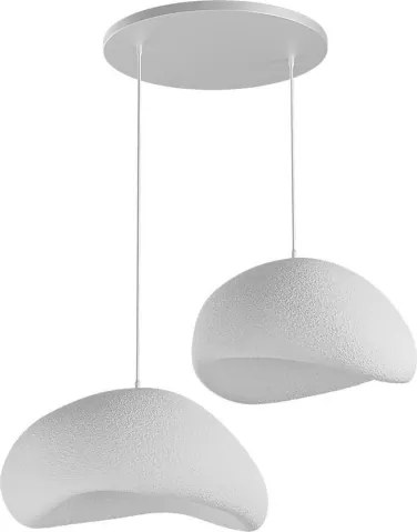 Brilagi - Lampada a sospensione con cavo WABI SABI, 2xE27/40W/230V, Ø 60 cm, bianco