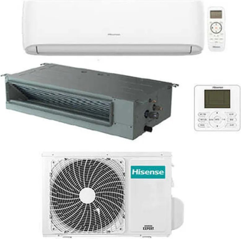 Climatizzatore Condizionatore Hisense Hi comfort più Canalizzato R32 Dual Split Inverter 7000 + 9000 con u.e. 2AMW42U4RGC novitá Classe a++/a+