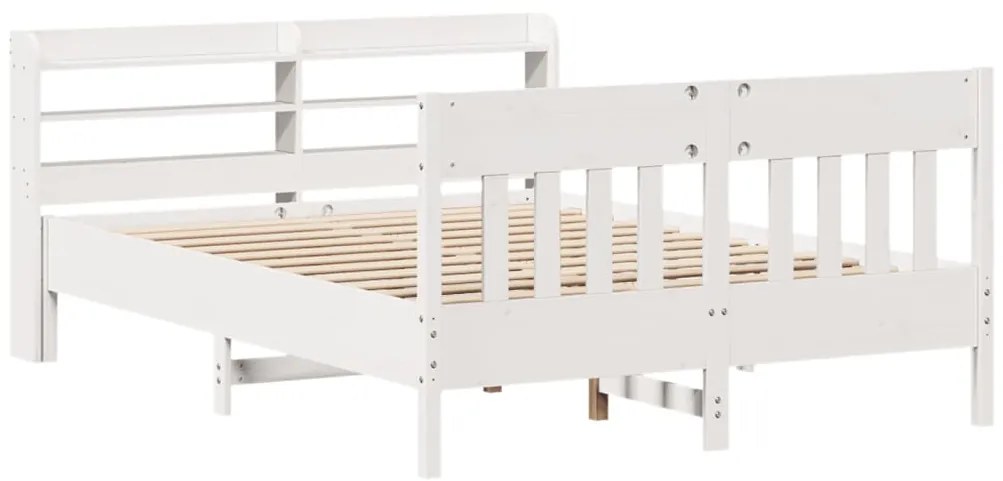 Letto senza materasso bianco 140x200 cm legno massello di pino