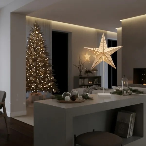 Brilagi - Decorazione natalizia a LED, stella 62x40 cm, alimentazione 3xAA