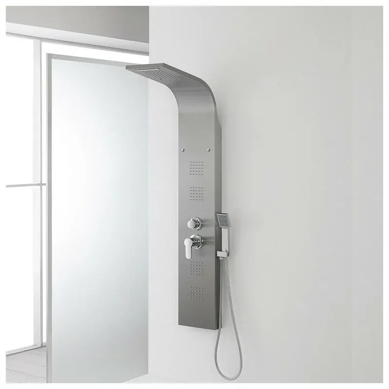 Colonna Doccia Acciaio Inox Cromo Satinato Multifunzione New York