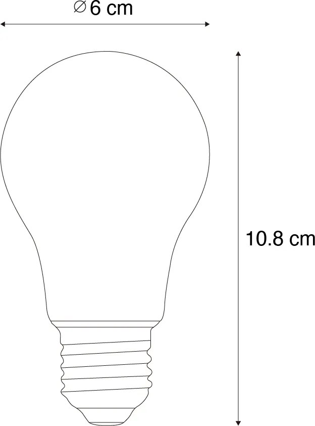 Set di 5 Lampadine LED E27 A60 con Sensore Crepuscolare 2.5W 250 lm 2200K
