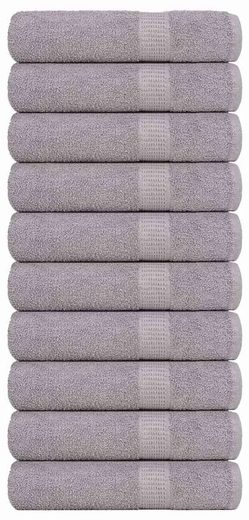 Asciugamani Da Bagno 10pz Grigio 100x150cm 360 G/m² 100% Cotone /