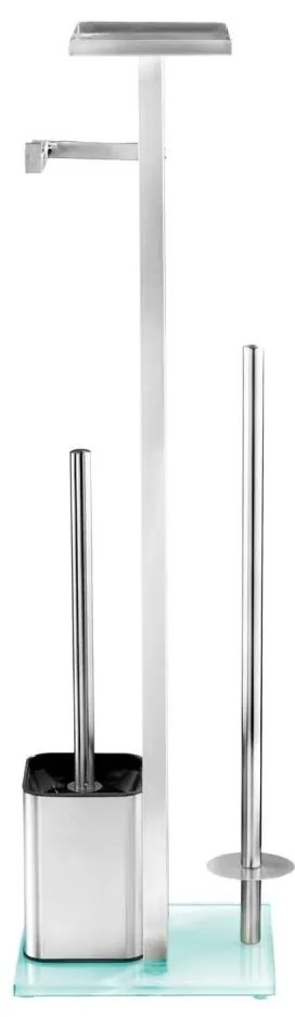 WENKO 23364100 - Scopino WC DEBAR 21x70,5 cm acciaio inox/satinato/bianco