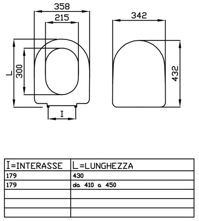 Sedile compatibile serie Neve Catalano in termoindurente bianco