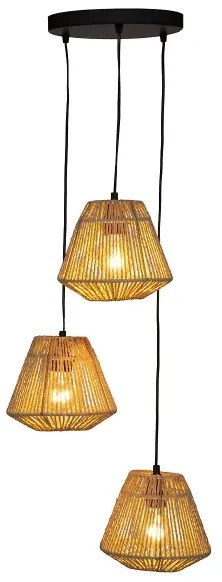 Atmosphera - Lampadario a sospensione con filo JILY 3xE27/40W/230V iuta