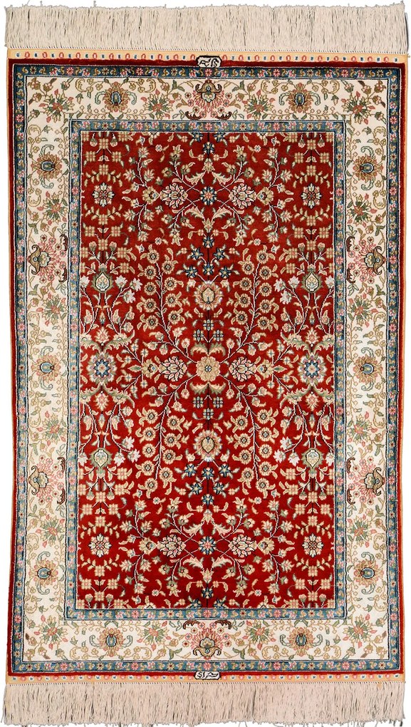 Hereke Tappeto 120 x 80 Beige (Cina) Annodato A Mano