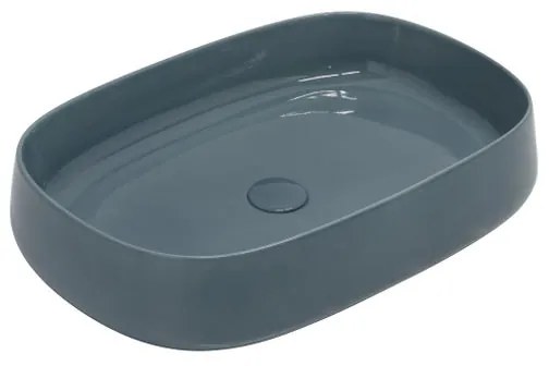 Lavabo da appoggio ovale in ceramica L 60 x H 13 x P 40 cm multicolore