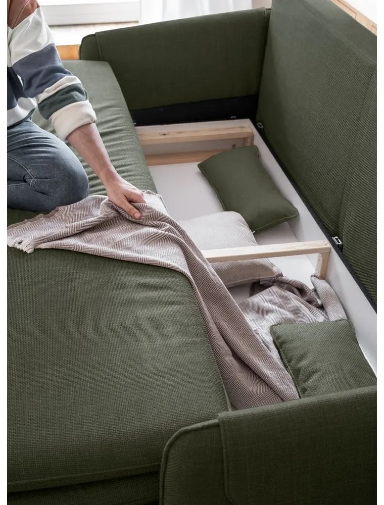 Divano letto verde 207 cm Simon - Miuform