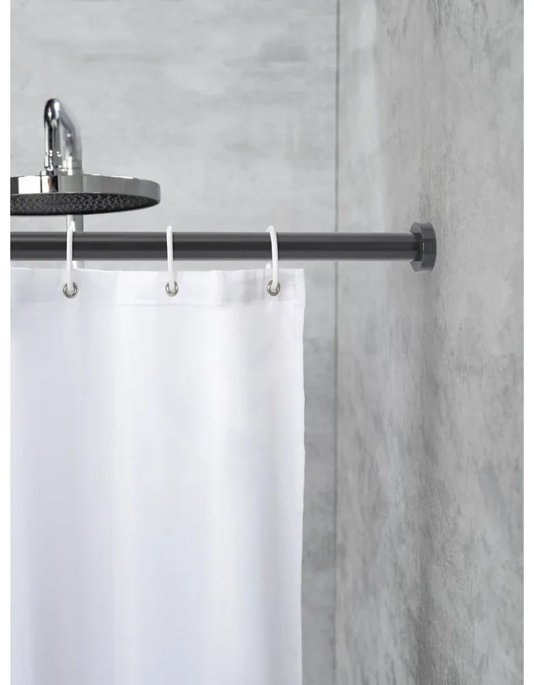 Asta da bagno telescopica nera, lunghezza 70-115 cm Luz - Wenko