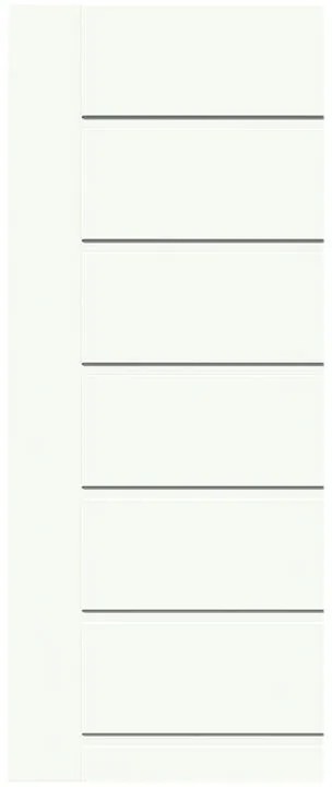 Pannello per porta d'ingresso P076 pellicolato pvc bianco L 92 x H 210.5 cm, Sp 6 mm apertura destra
