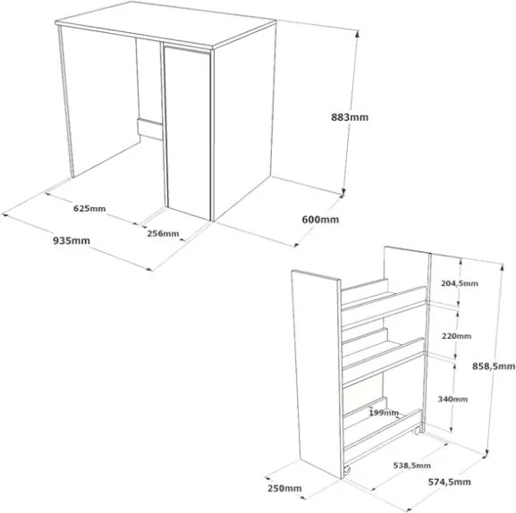 Mobile Coprilavatrice Con Cassetto 94x60x88H Rovere E Bianco Siena