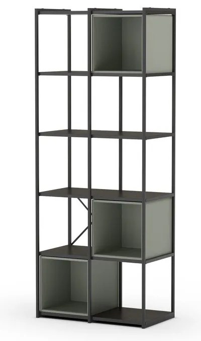 Libreria verde-nera 71x179 cm Anya - Marckeric