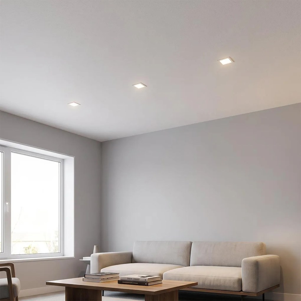 Pannello LED Quadrato 6W foro da 100 a 110mm CCT Bianco Variabile - LEDISENS Colore Bianco Variabile CCT