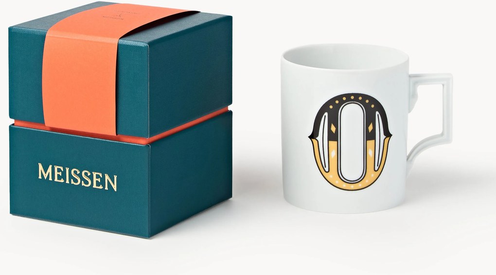 Westwing x MEISSEN, Tazza fatta a mano con motivo decorativo Initials