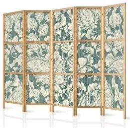 Paravento giapponese Foglie verdi ornamentali 5 ante