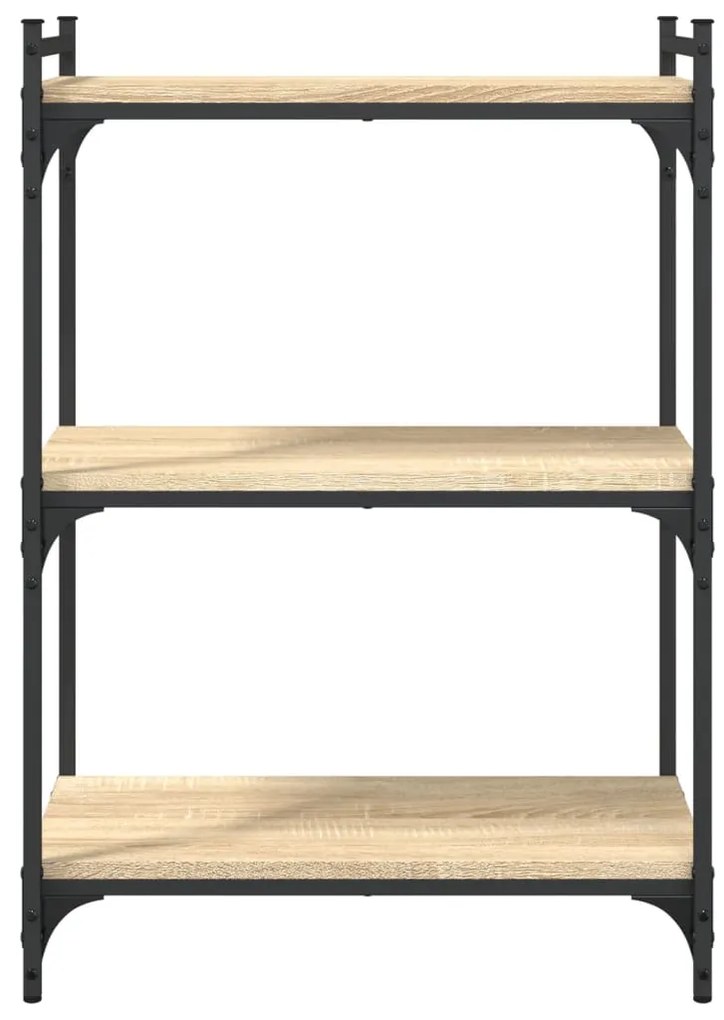 Libreria 3 ripiani rovere sonoma 60x30x86 cm legno multistrato