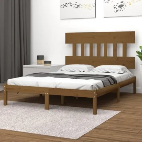 Letto Singolo Moderno Struttura Letto Giroletto Miele 90x200 cm in