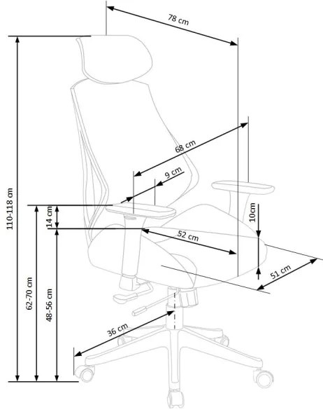 Sedia da ufficio TERO nera/grigia