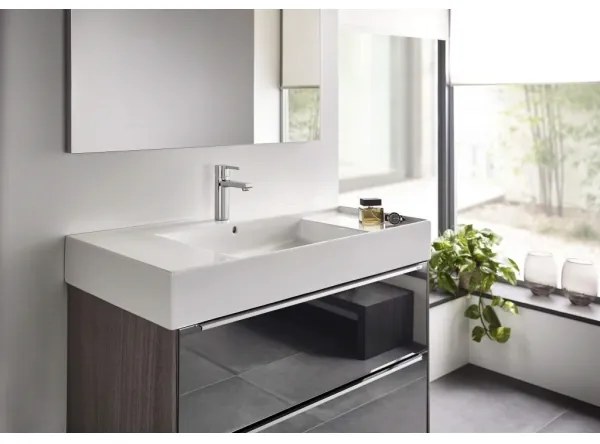 Roca A5A3296C00 - Miscelatore monocomando per lavabo NAIA con piletta, 16,7 cm, cromo lucido