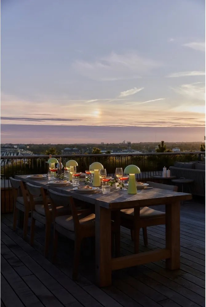 Lampada da tavolo LED gialla con telecomando (altezza totale 28 cm) Sam – Sirius