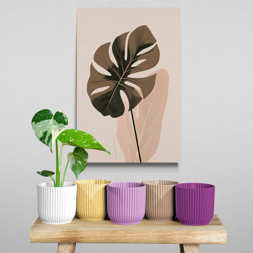 Quadro su tela – Forme botaniche astratte monstera