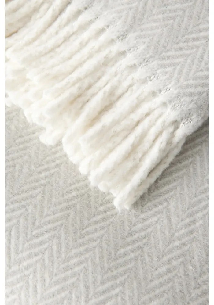 Plaid grigio chiaro con contenuto di cotone , 140 x 180 cm Skyline - Euromant