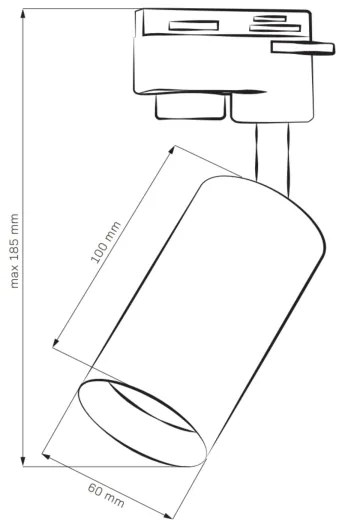 Faretto per sistema a binario MARIBEL 1xGU10/10W/230V nero
