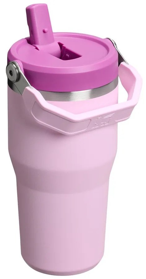 Borraccia termica rosa in acciaio inox 600 ml IceFlow™ Flip Straw 2.0 Cherry Blossom – Stanley