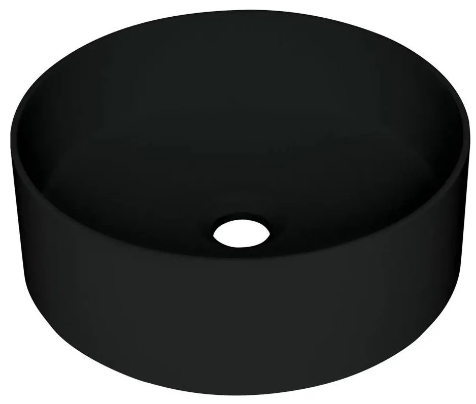 Deante CQS_NU4S - Lavabo da appoggio SILIA Ø 36 cm granito/nero