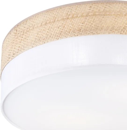 Plafoniera SIRJA BOHO 2xE27/15W/230V Ø 45 cm beige/bianco