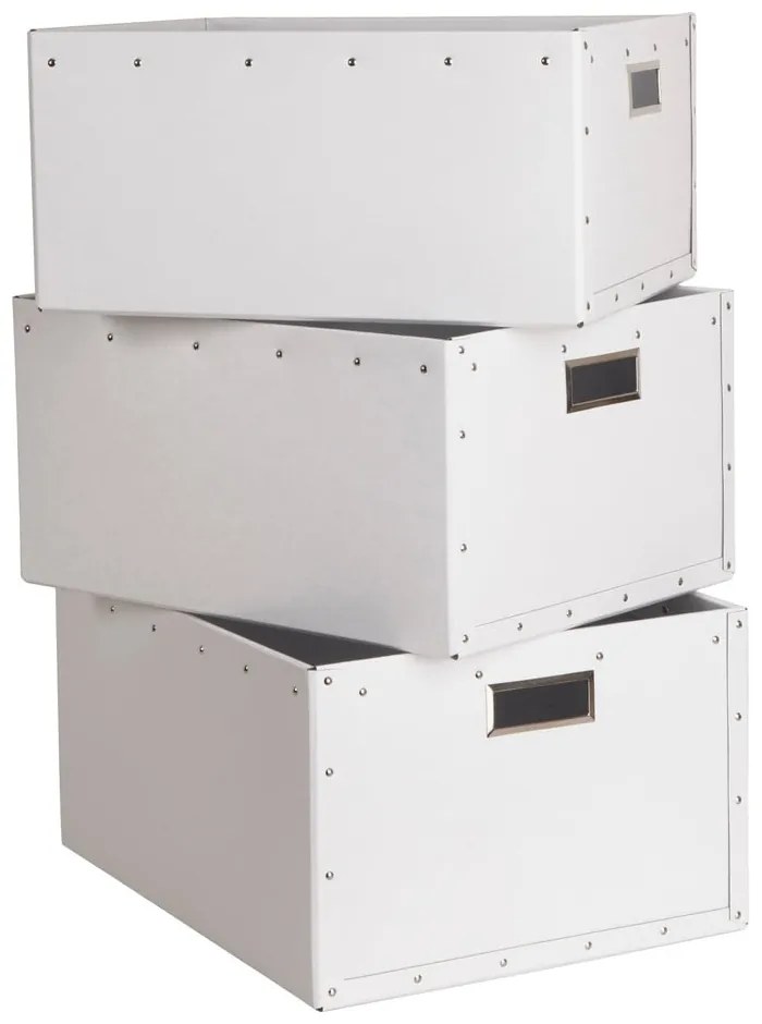 Scatole di cartone bianche in set da 3 Ture - Bigso Box of Sweden