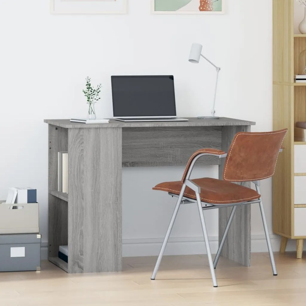 Scrivania Grigio Sonoma 100x55x75 Cm İn Legno Multistrato /