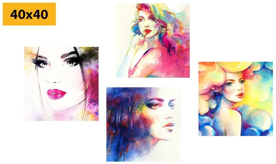 Set di quadri – Eleganza femminile a colori