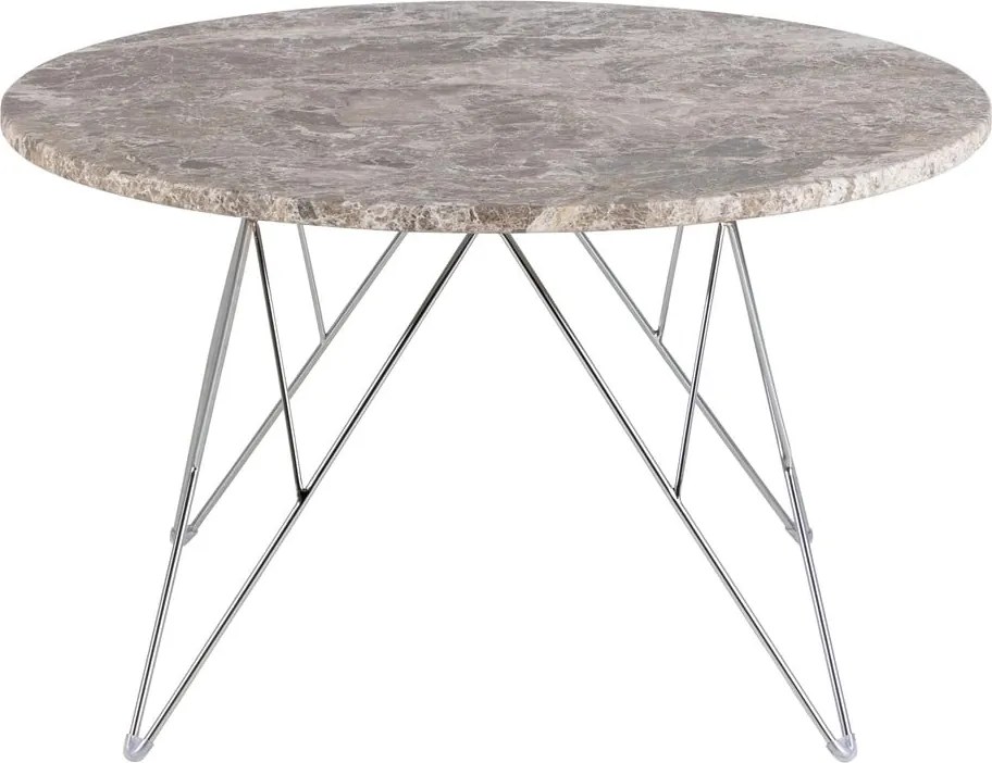 Tavolino rotondo in marmo grigio ø 80 cm Prunus - Actona