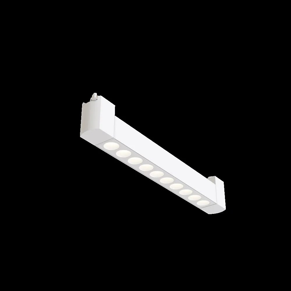 Spot Per Binario Moderno Points Alluminio Bianco 10 Luci Led Naturale