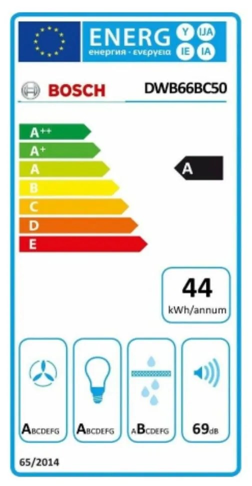 Cappa Classica BOSCH DWB66BC50 60 cm 590 m3/h 69 dB 220W Acciaio