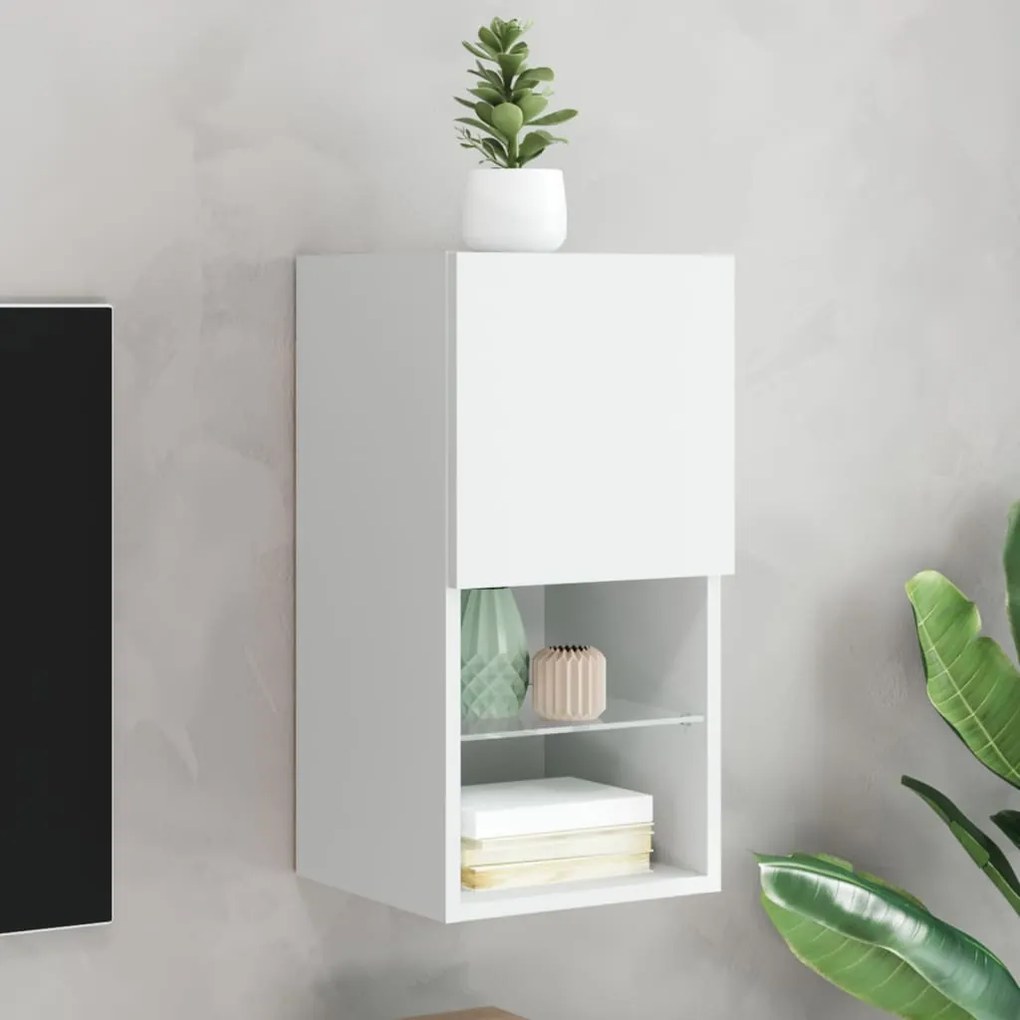 Mobile Tv Con Luci Led Bianco 30,5x30x60 Cm /