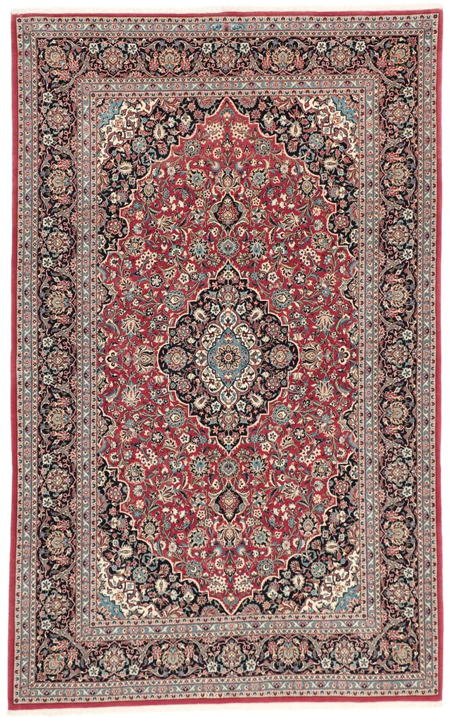 Isfahan Tappeto 220x140 (Iran) Annodato A Mano