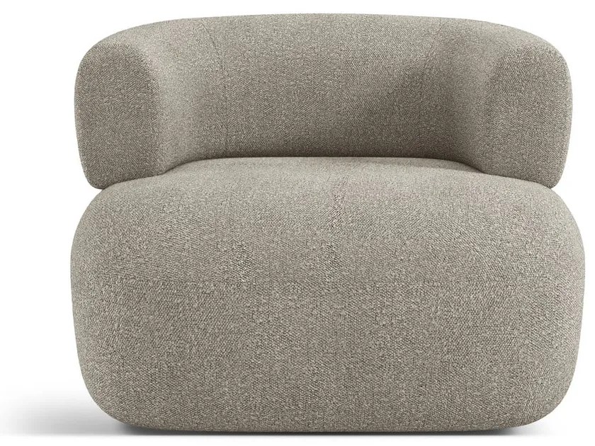 Poltrona grigio chiaro in tessuto bouclé Jenny - Micadoni Home