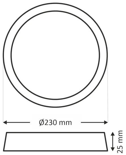 Plafoniera LED/18W/230V 3000/4000/6500K Ø 23 cm beige