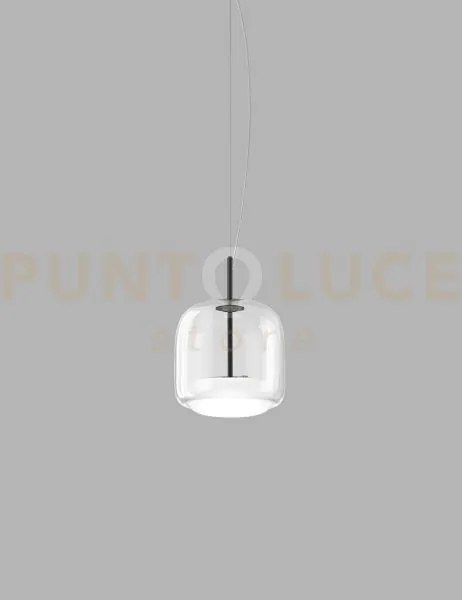 Jube sospensione p cristallo bianco nero opaco 2 l2202  1 led 13w 2...
