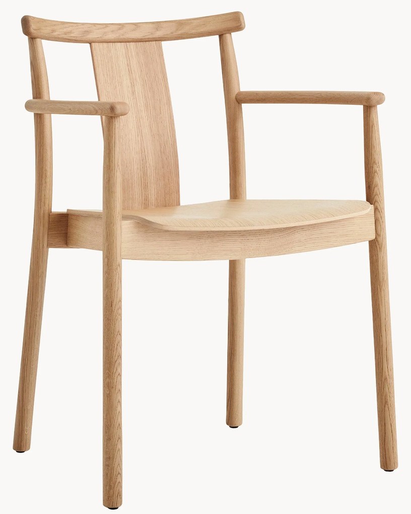 Sedia con braccioli in legno di quercia Merkur