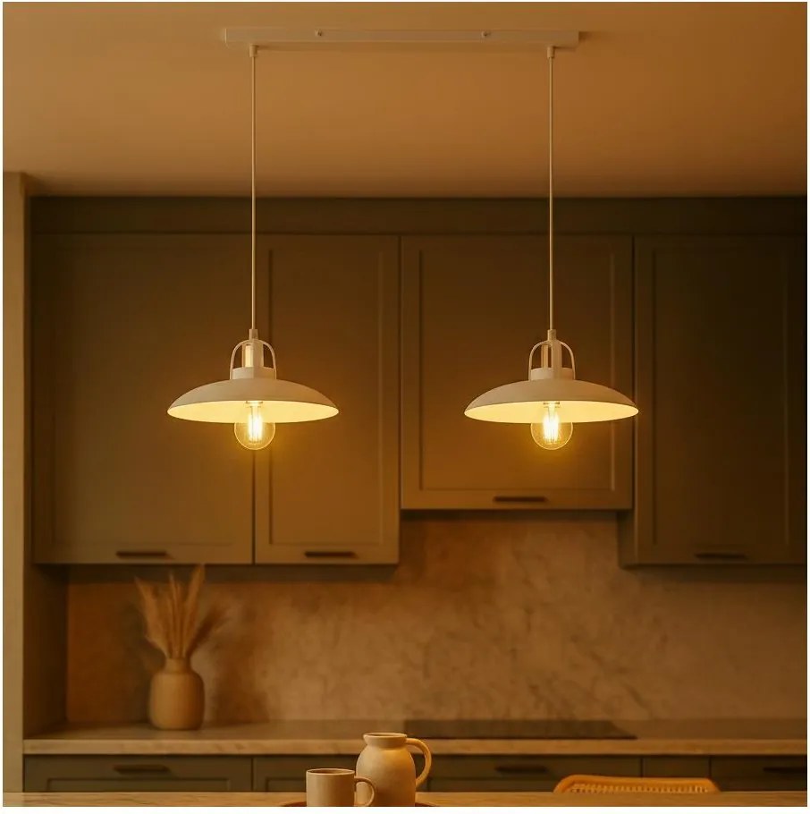 Brilagi - LED Lampadario a sospensione con filo FLAMENGO 2xE27/60W/230V bianco