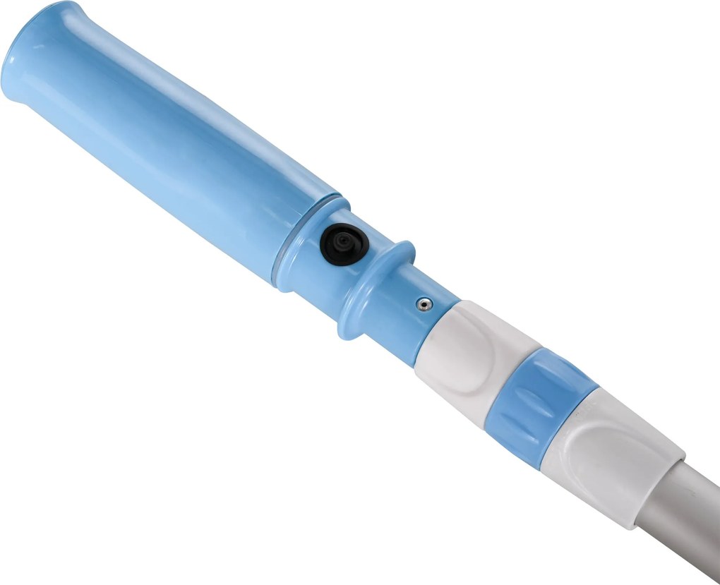 Aspirapolvere per Piscina Portatile Ø6x106-162 cm con Asta a 3 Livelli Blu e Bianco...