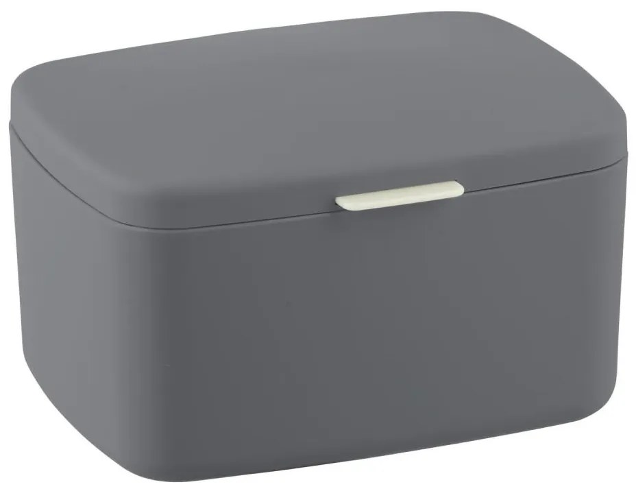 WENKO 23981100 - Scatola BARCELONA 19,5x16 cm antracite/cromo lucido
